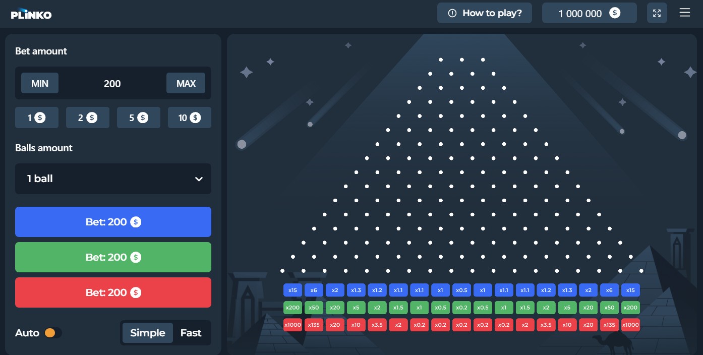 Plinko 1000 crash game